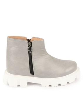 women mid-calf slip-on boots