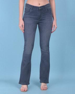 women mid-rise bootcut jeans