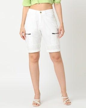 women mid-rise cargo shorts