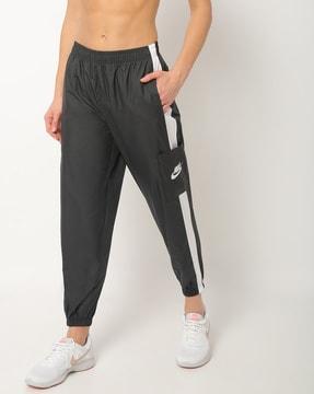 women mid-rise cuffed track pants