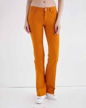 women mid-rise flared jeans