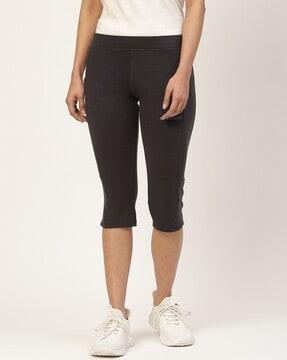 women mid-rise jeggings with elasticated waist