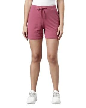 women mid-rise knit shorts