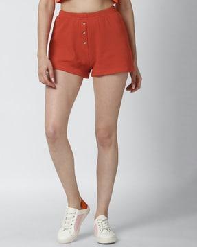 women mid-rise knit shorts