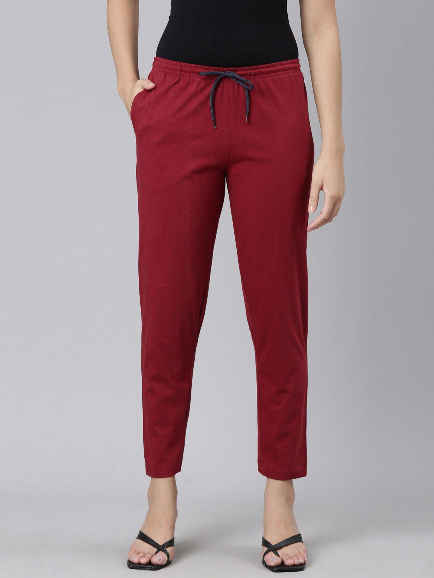 women mid-rise pure cotton lounge pant