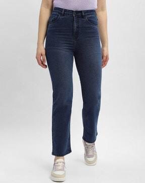 women mid-rise relaxed fit jeans