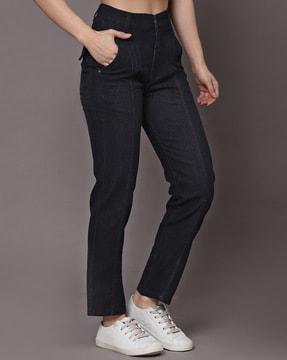 women mid-rise relaxed fit jeans