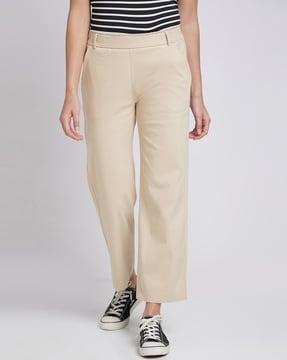 women mid-rise relaxed fit pants