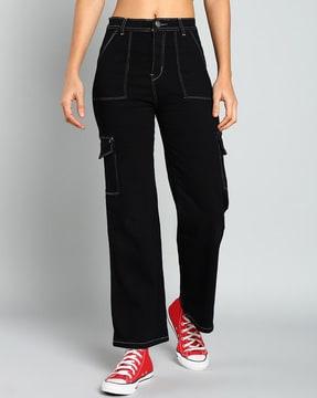 women mid-rise relaxed jeans