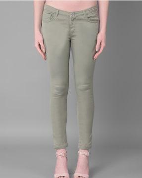 women mid-rise skinny fit jeans