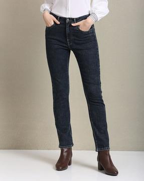 women mid-rise slim fit jeans