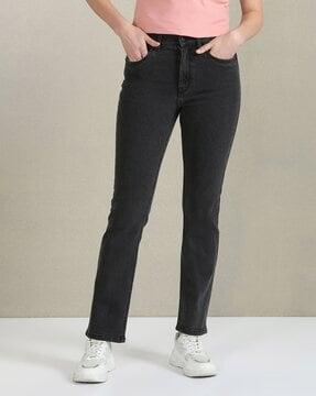 women mid-rise slim fit jeans