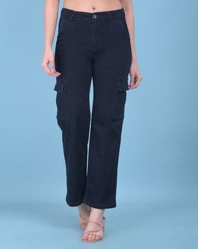 women mid-rise straight jeans