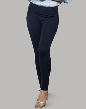 women mid-rise stretchable treggings