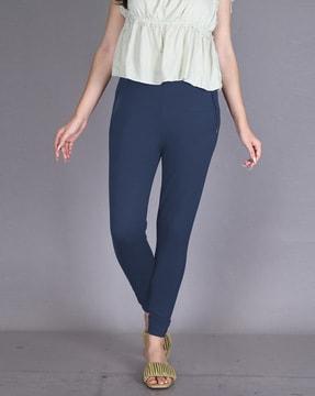 women mid-rise stretchable treggings