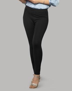 women mid-rise stretchable treggings