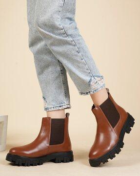 women mid-top chelsea boots