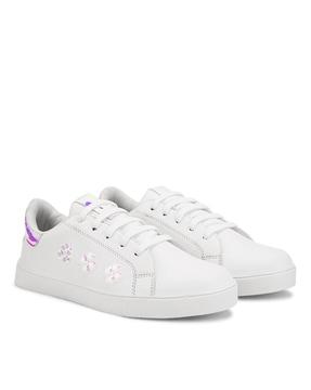 women mid-top lace-up sneakers