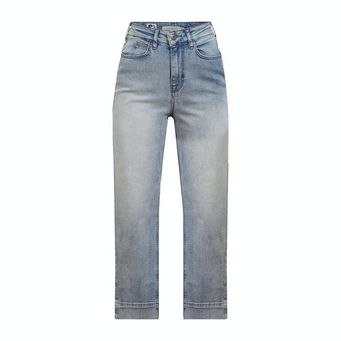 women mid wash crop length jeans