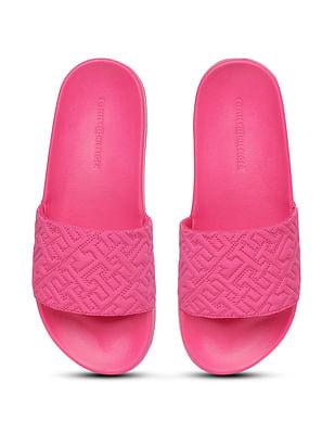 women monogram flip flops