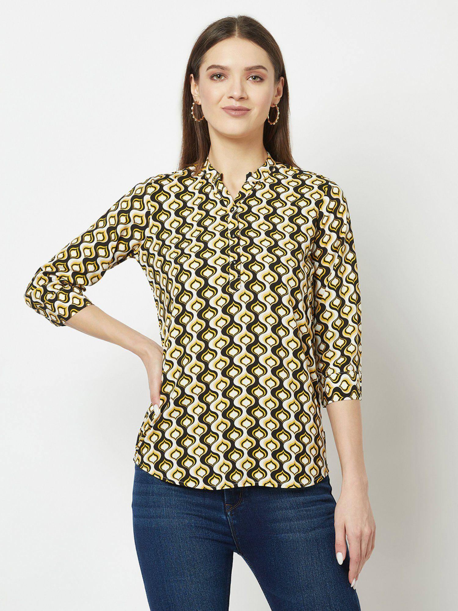 women motif multi-color printed top