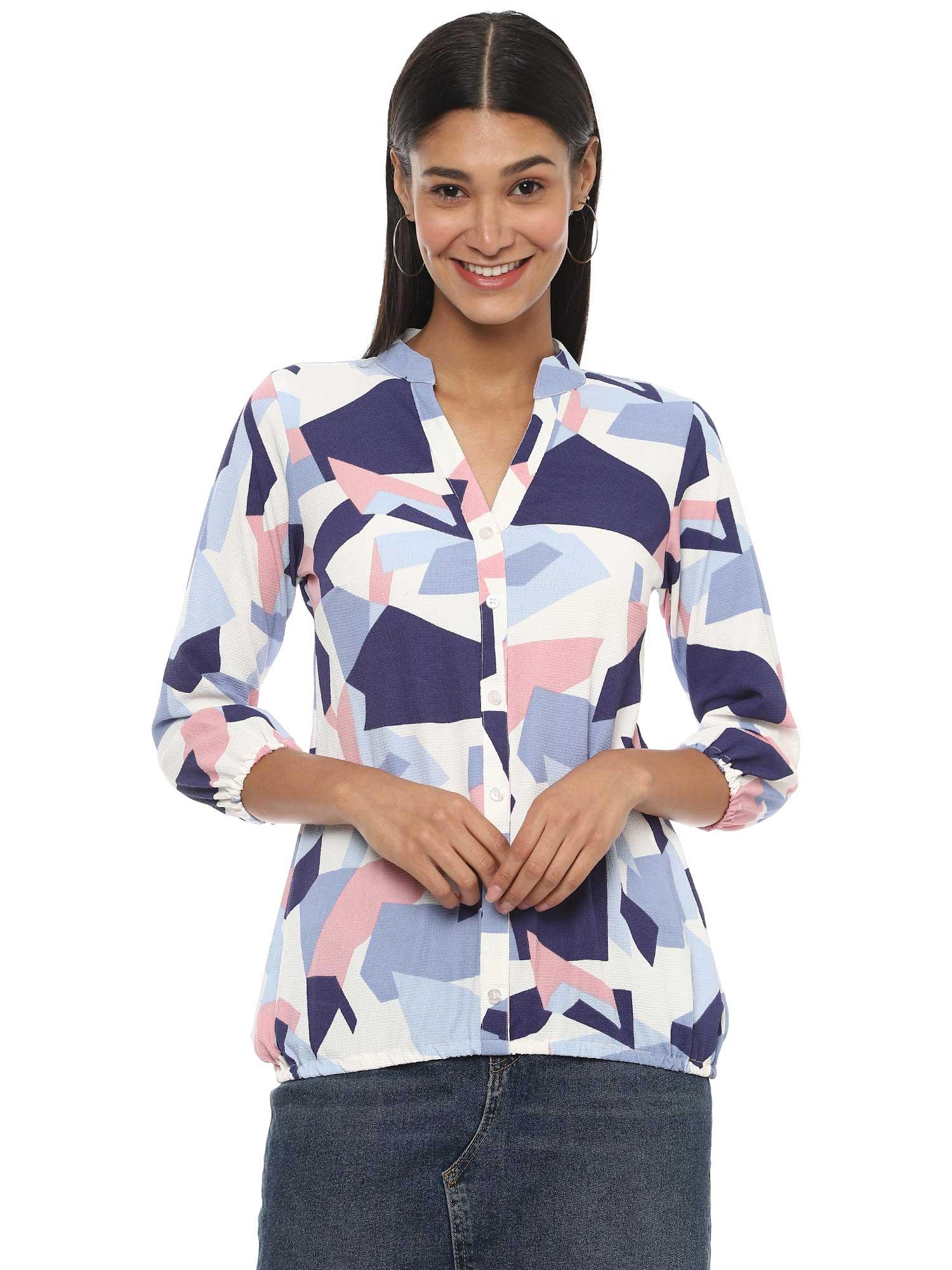 women multi-color color printed top