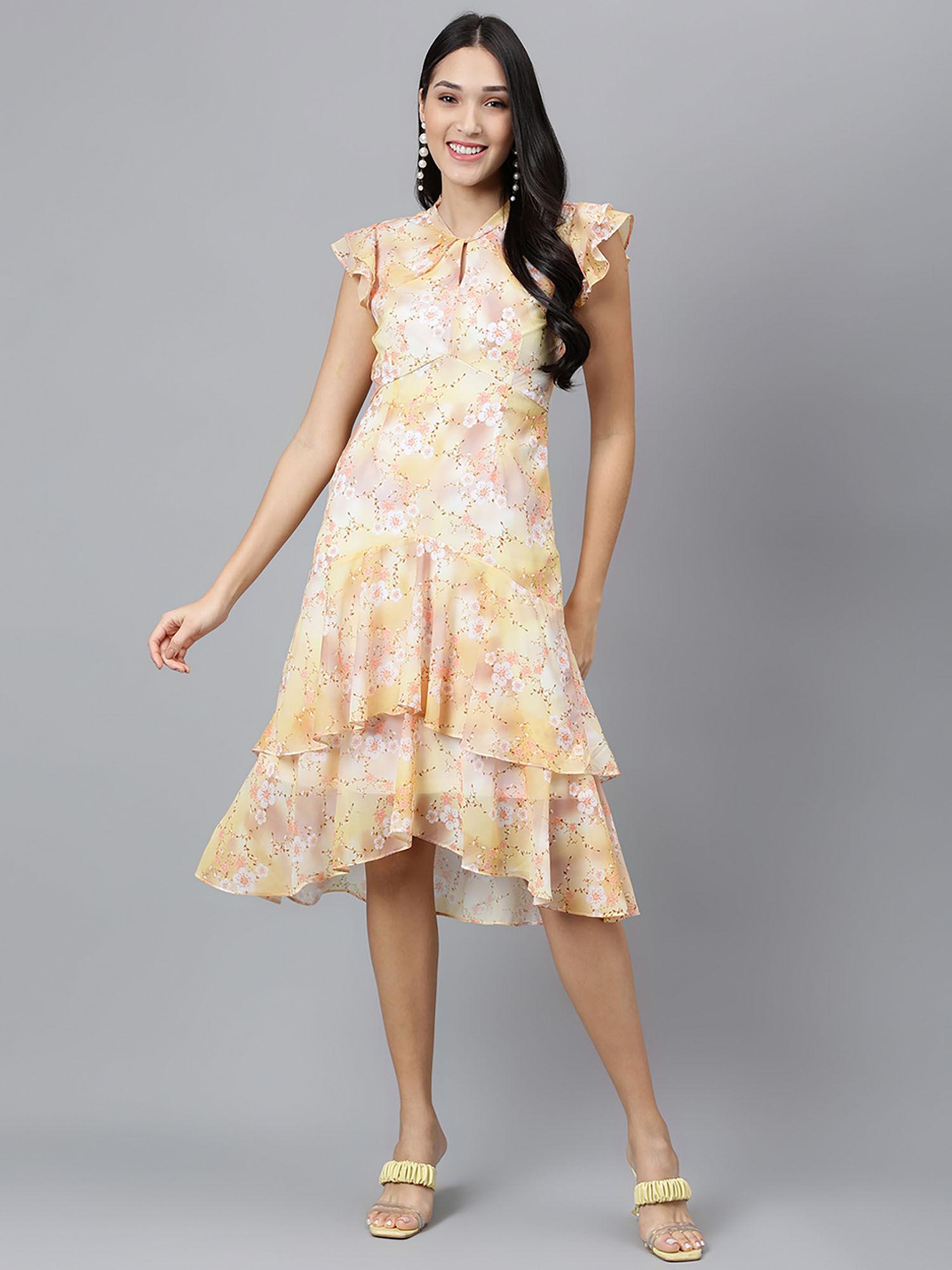 women multi-color printed dress