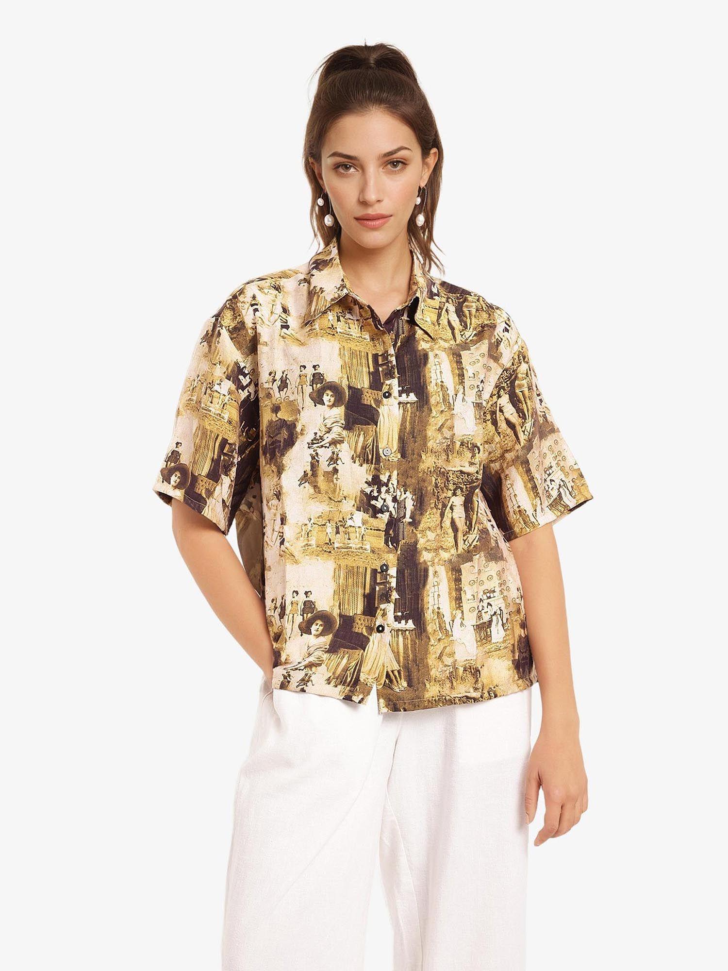 women multi-color victoria boxy shirt