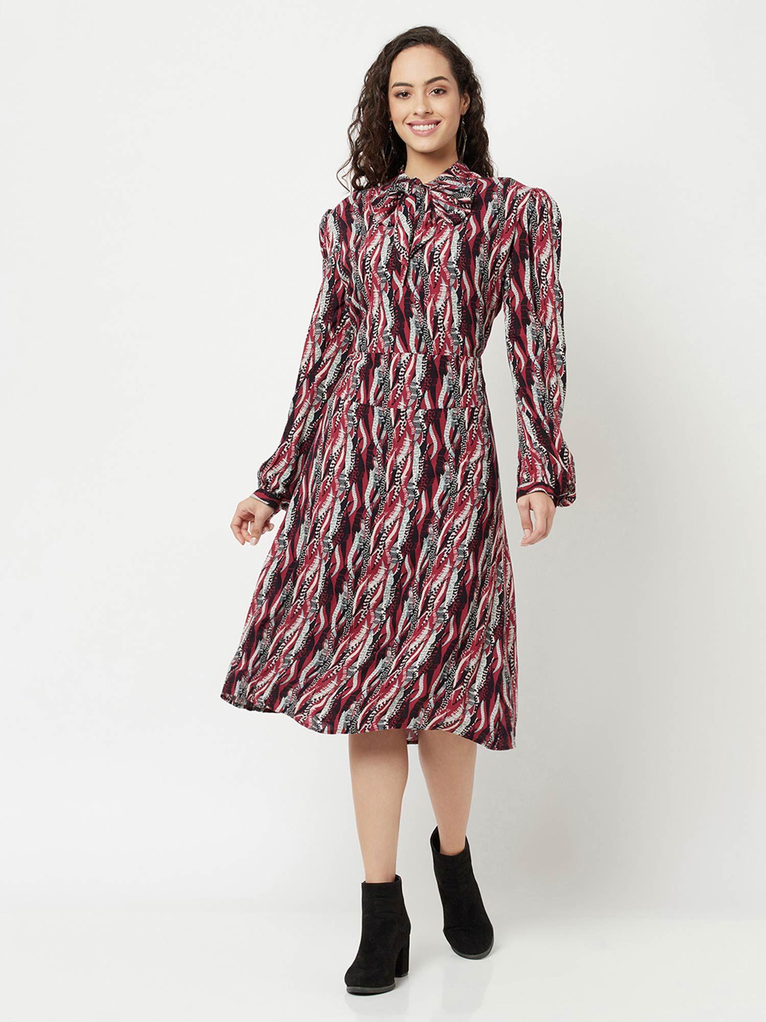 women multi-colour a-line dress