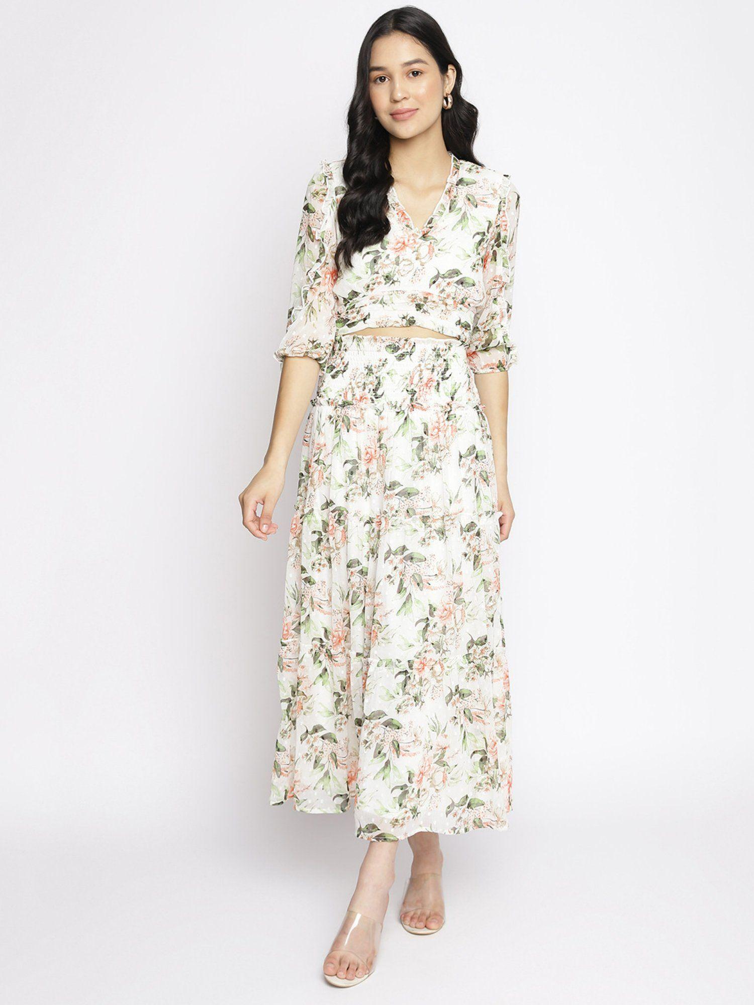 women multi floral dress