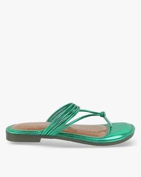 women multi-strap slip-on sandals