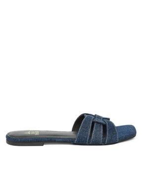 women multi-strap slip-on sandals