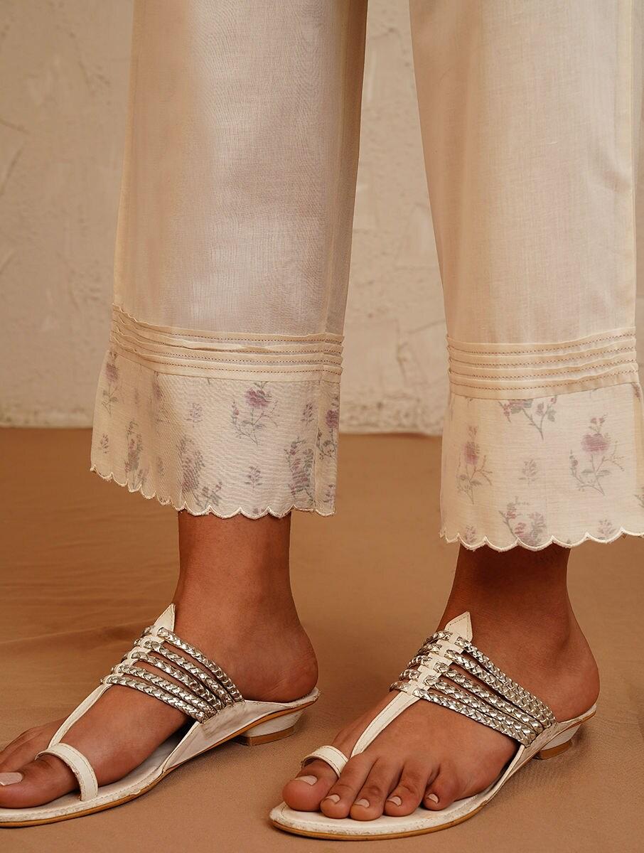 women multicolour cotton ankle length palazzo