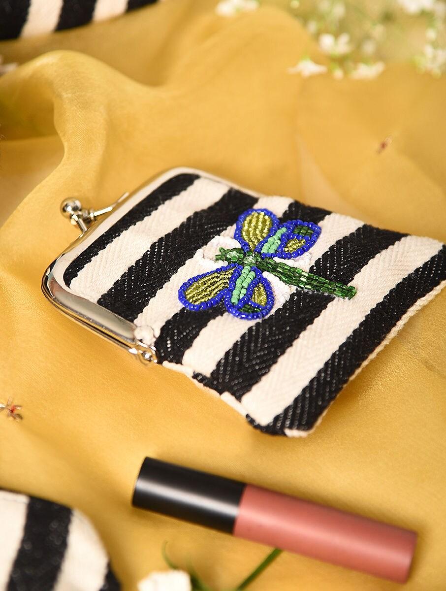 women multicolour cotton beaded card holder sleeves &amp; pouches