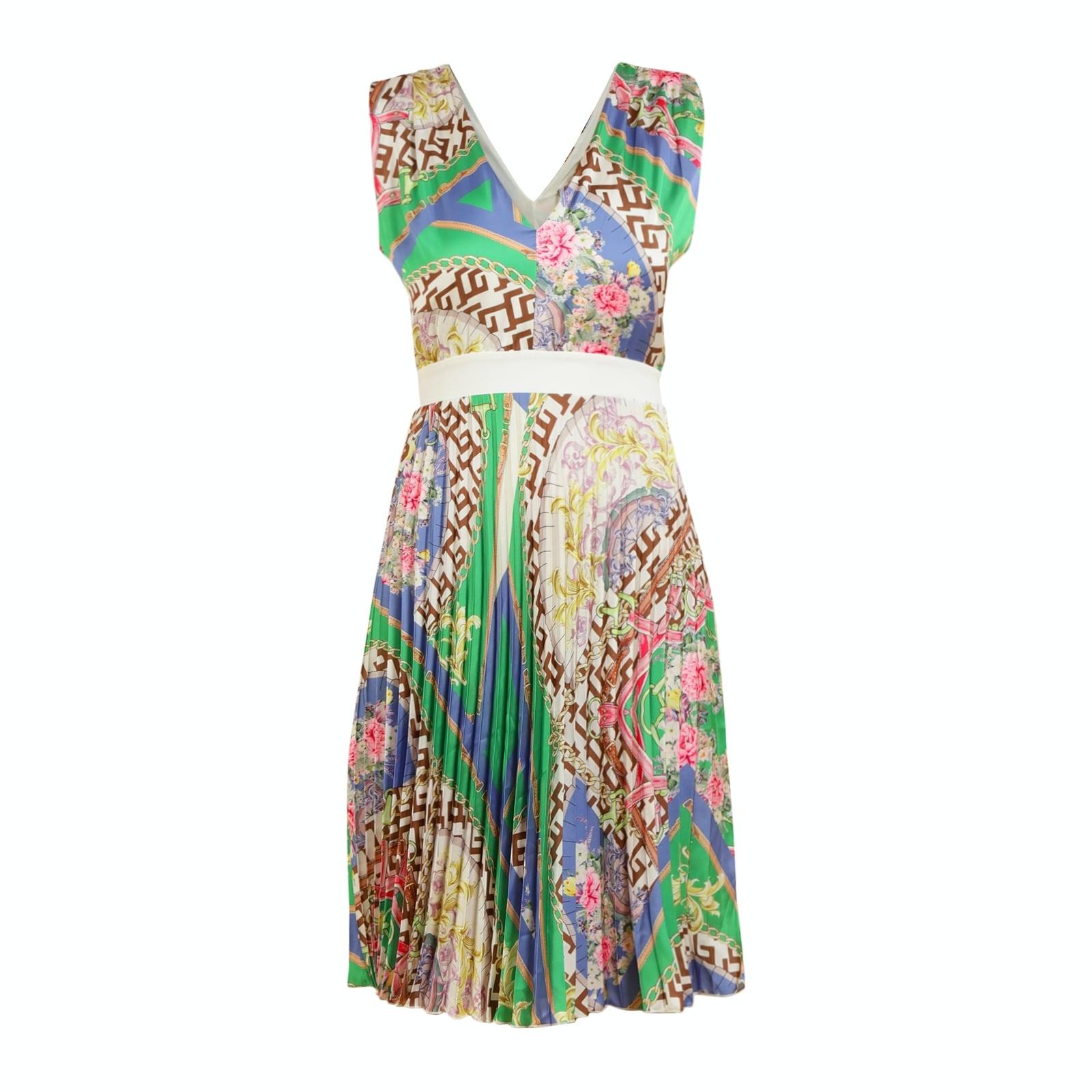 women multicoloured all-over print a-line dress