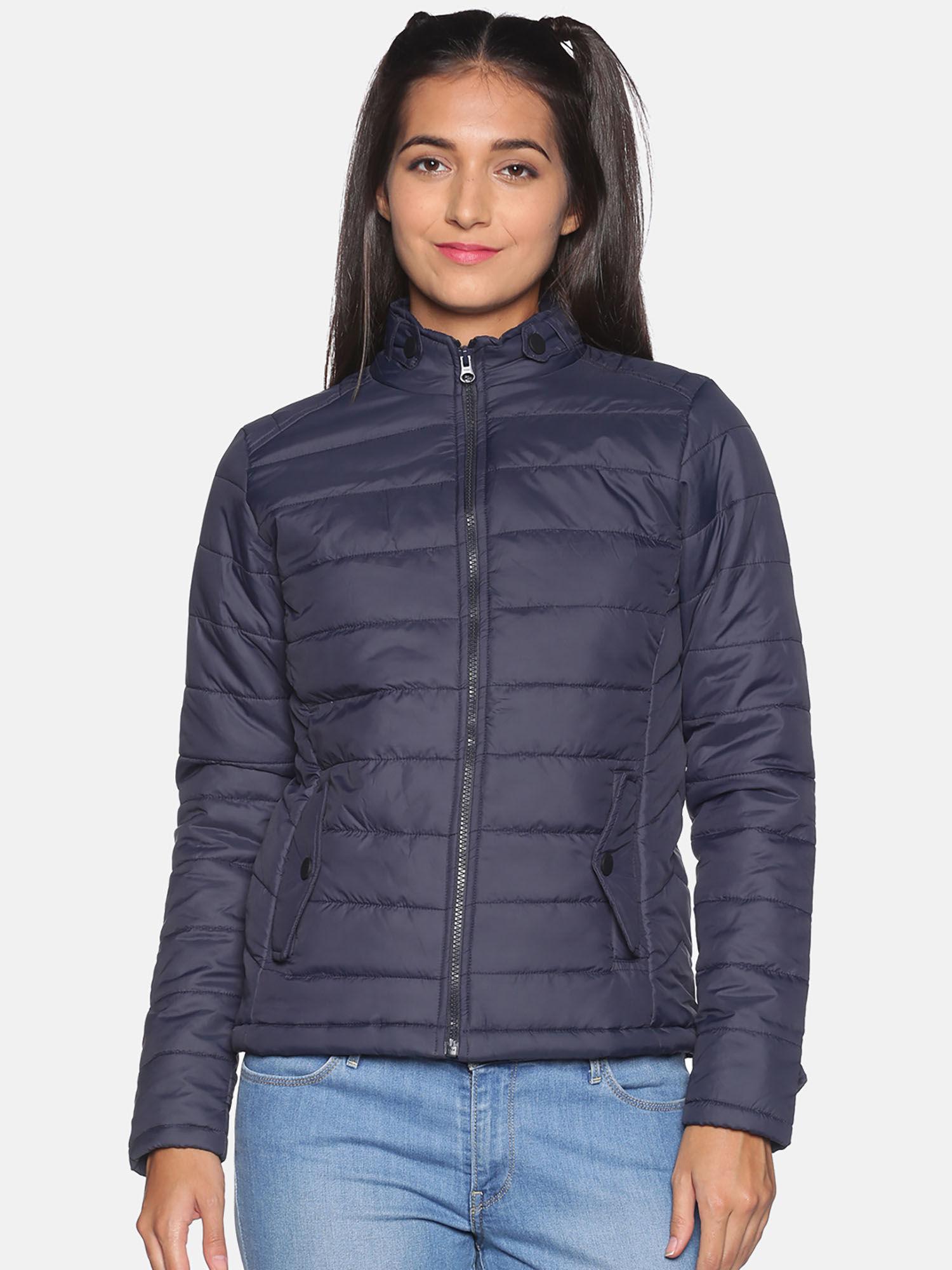 women navy blue color jacket