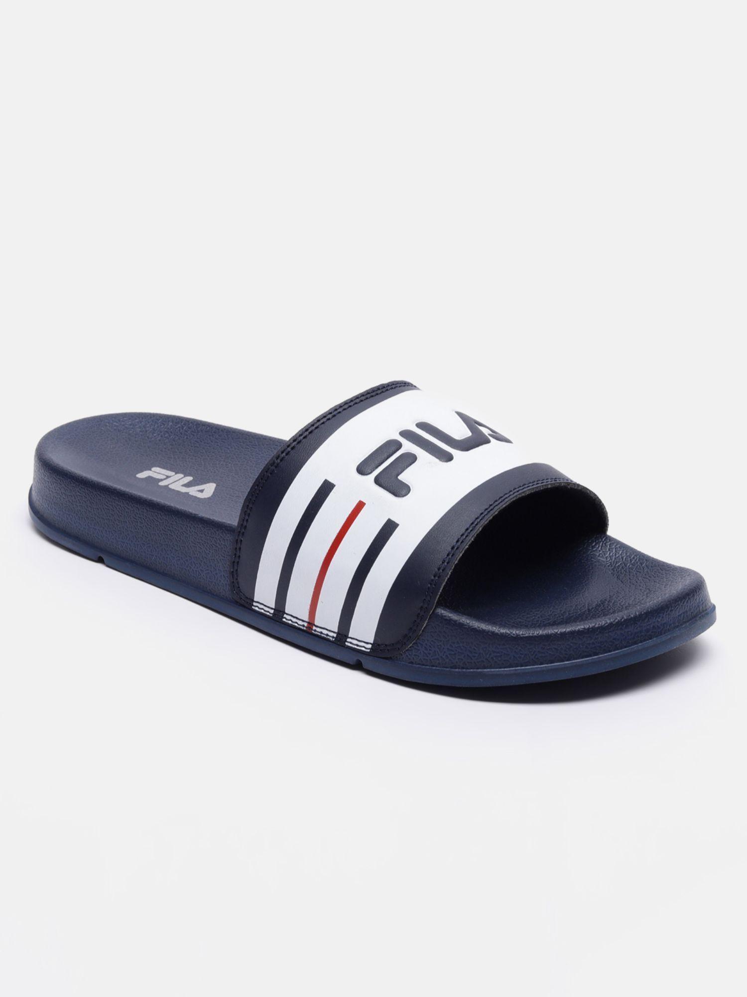 women navy blue streak w sliders