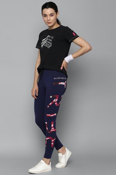 women navy regular fit casual leggings