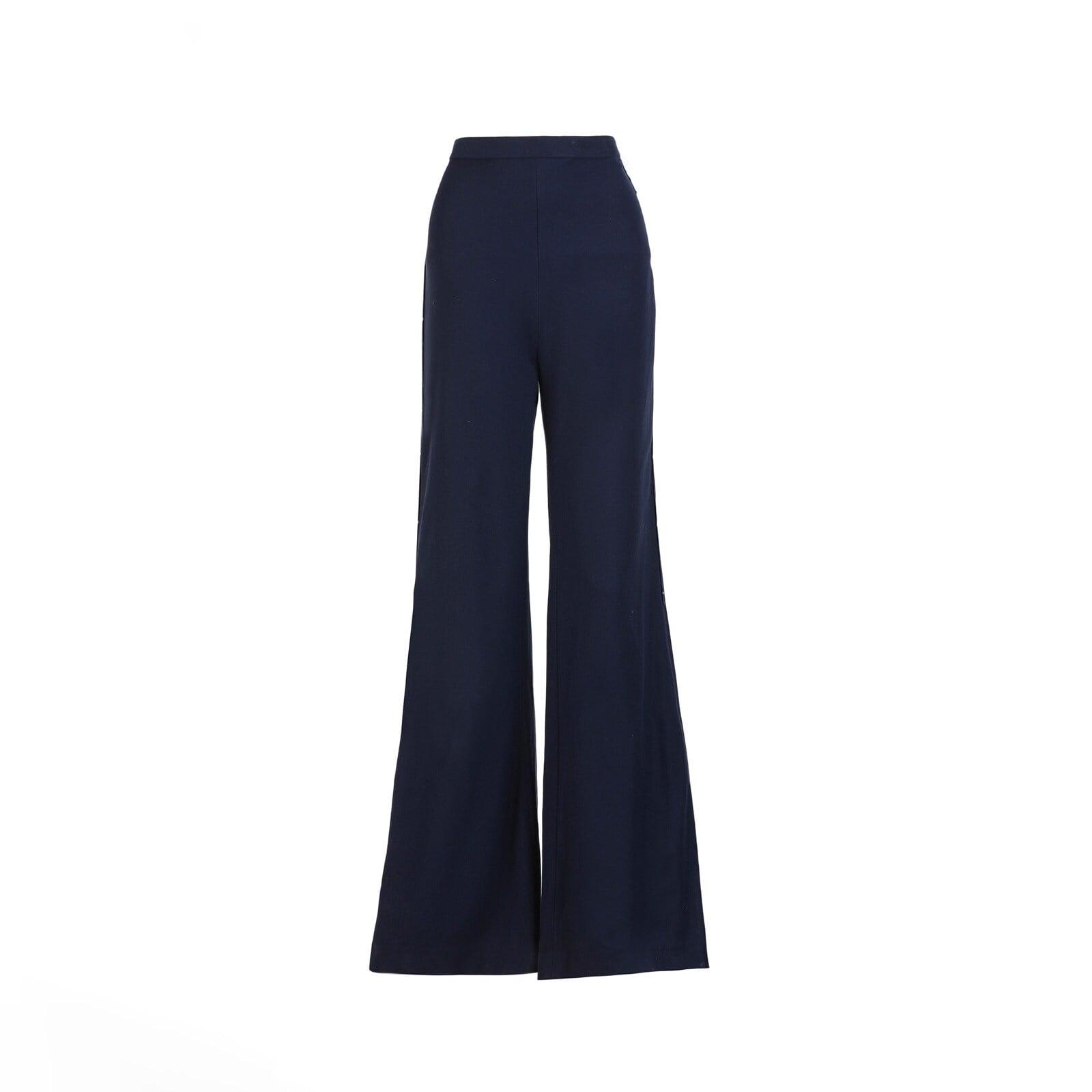 women navy sncc trouser with pipe detailing