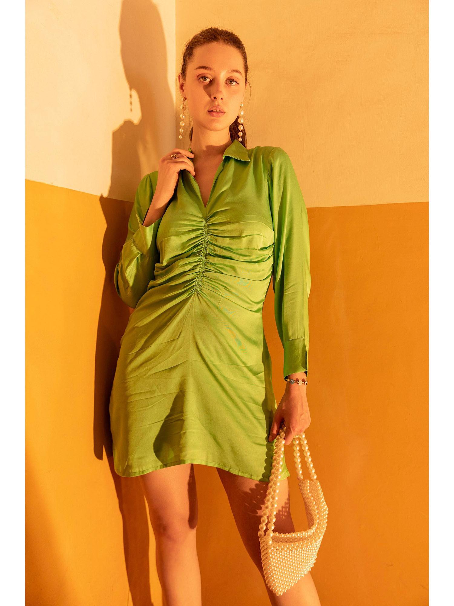 women neon shirt dress