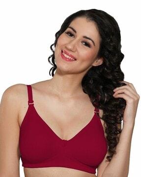 women non-padded bra with back closure