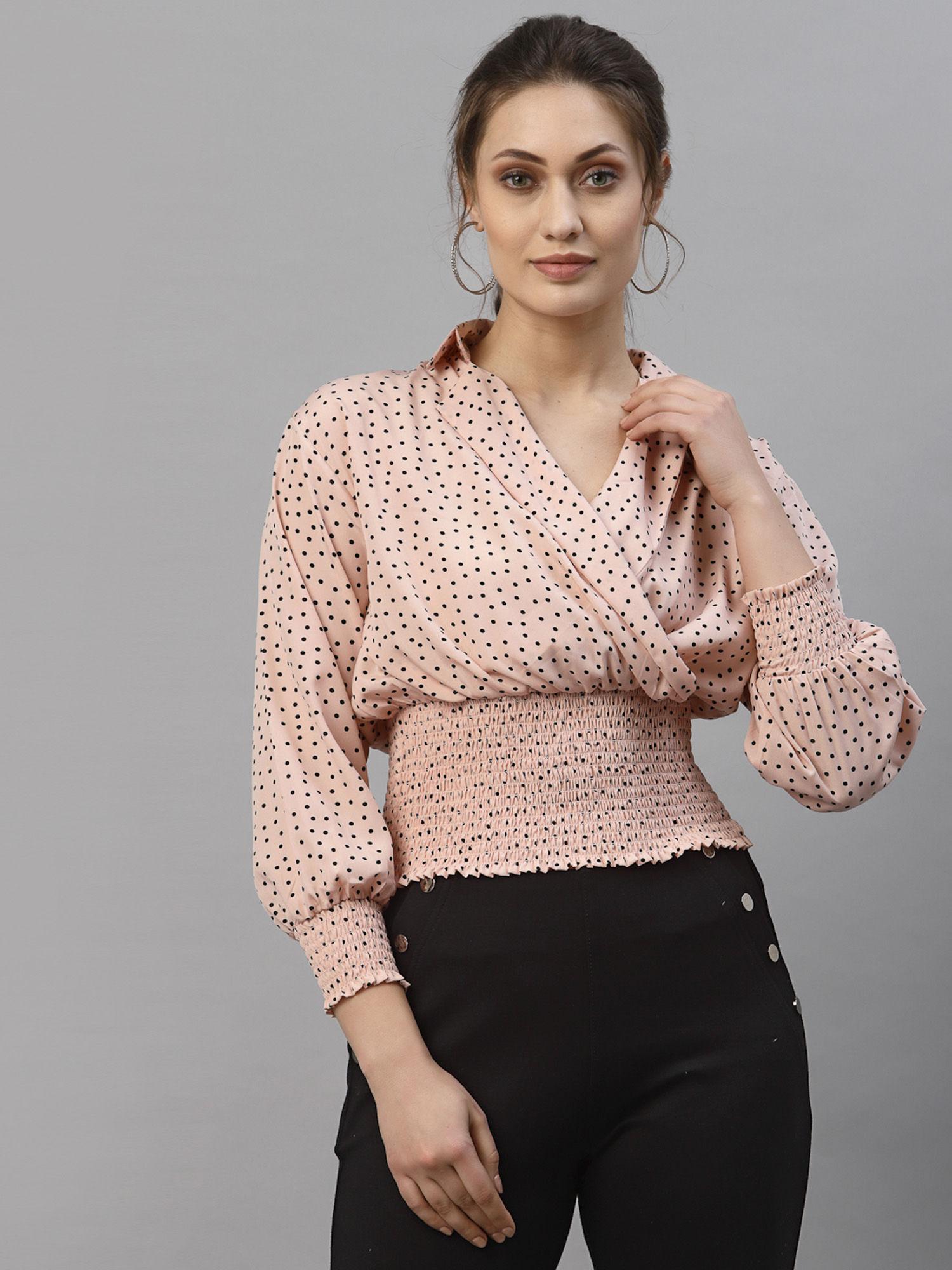 women nude printed tops