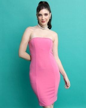 women off-shoulder bodycon dress