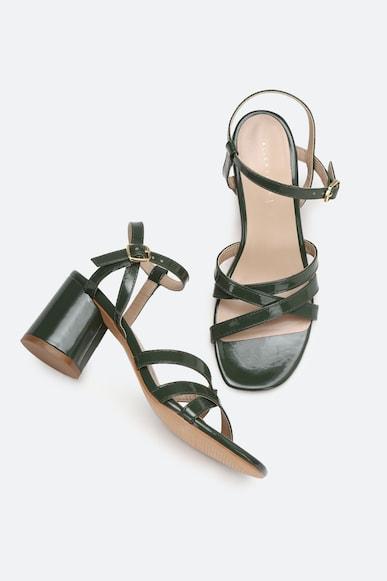 women olive casual heels