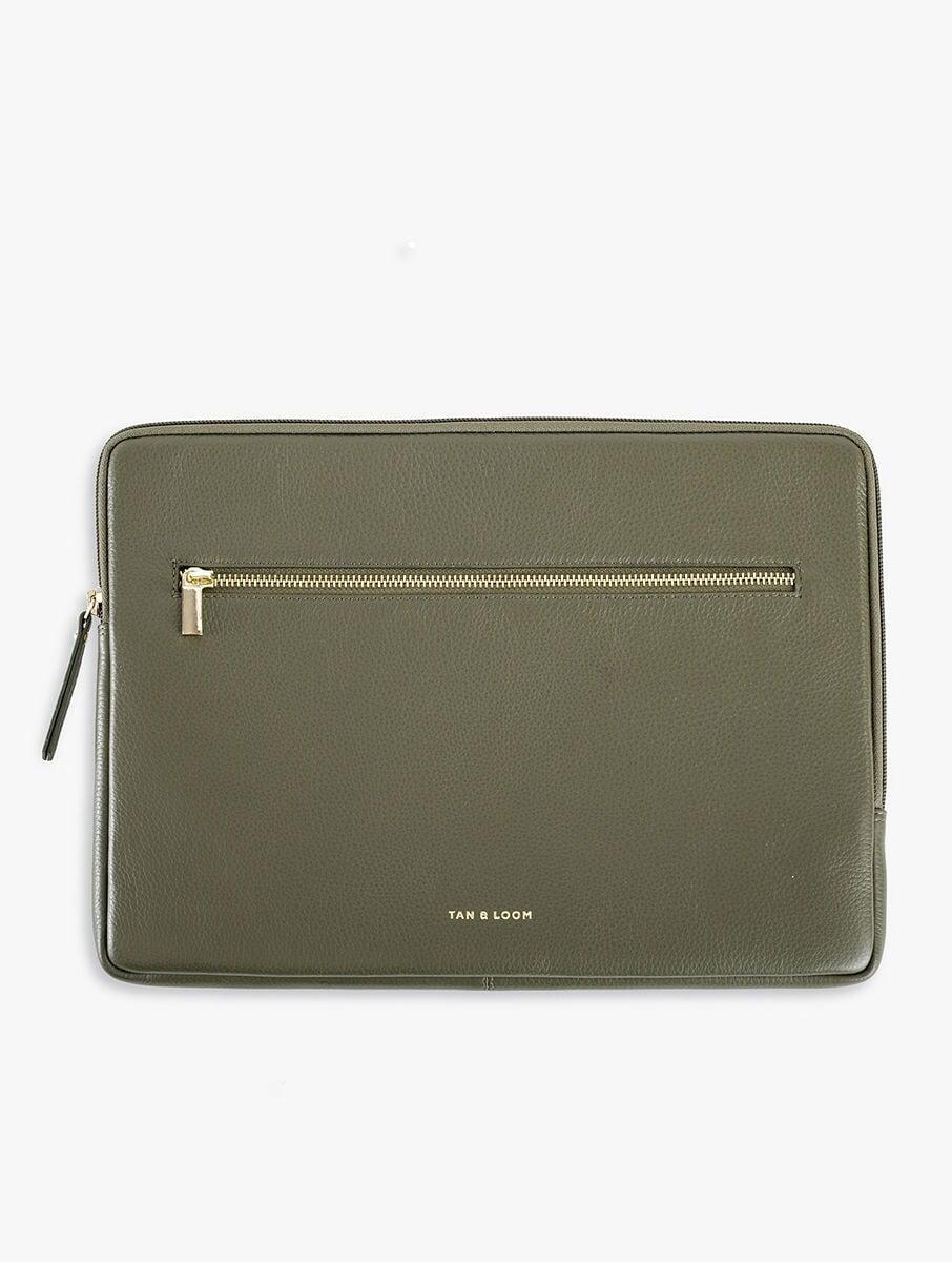 women olive green leather laptop sleeve sleeves &amp; pouches