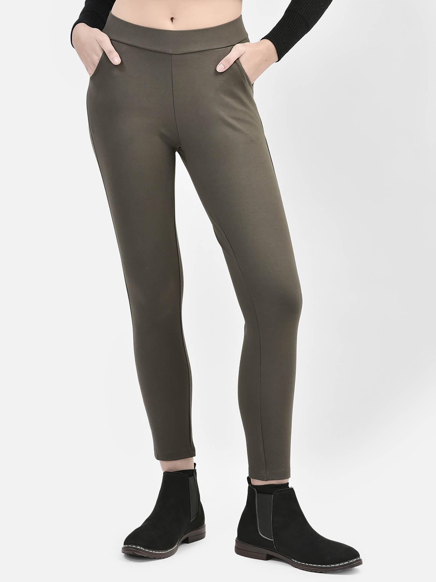 women olive tights