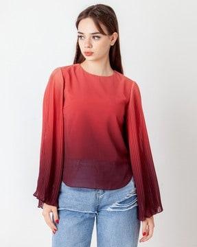 women ombre-dyed fitted top