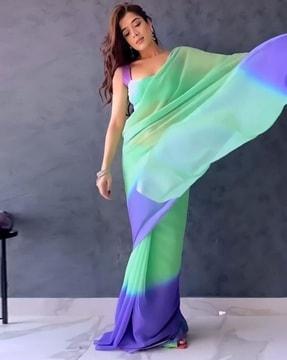 women ombre-dyed georgette saree