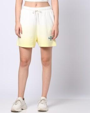 women ombre-dyed relaxed fit shorts