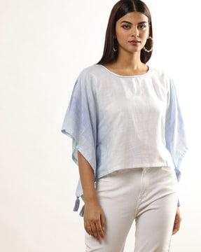 women ombre-dyed round-neck top